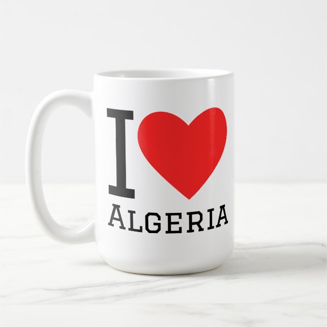 Caneca De Café Eu amo a Argélia (Esquerda)