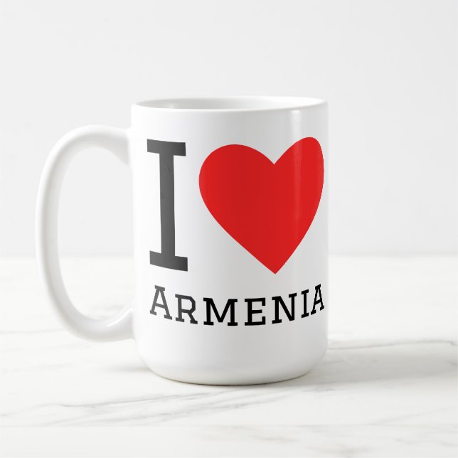 Caneca De Café Eu amo a Armênia (Esquerda)
