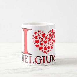 Caneca De Café Eu amo a Bélgica