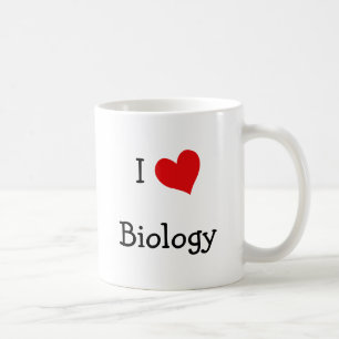 Caneca De Café Eu amo a biologia