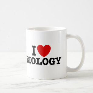 Caneca De Café Eu amo a biologia