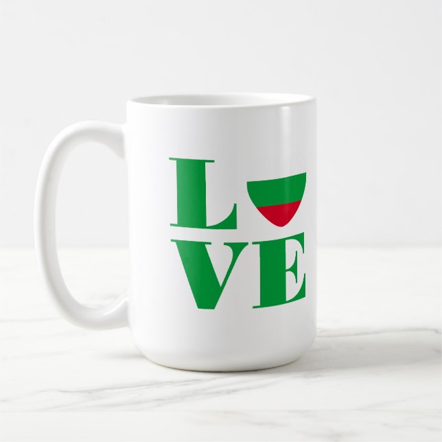 Caneca De Café Eu amo a Bulgária (Esquerda)