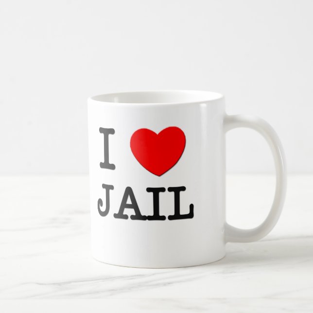 Caneca De Café Eu amo a cadeia (Direita)