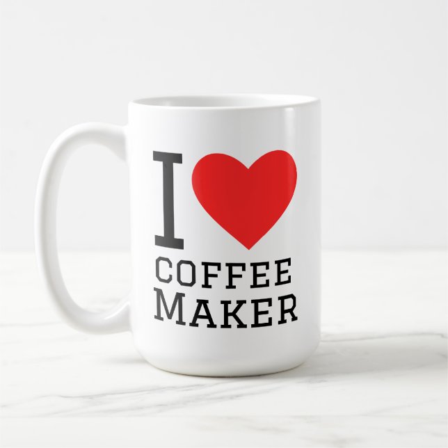 Caneca De Café Eu amo a cafeteira (Esquerda)