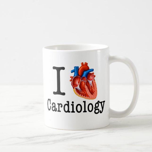 Caneca De Café Eu amo a cardiologia (Direita)
