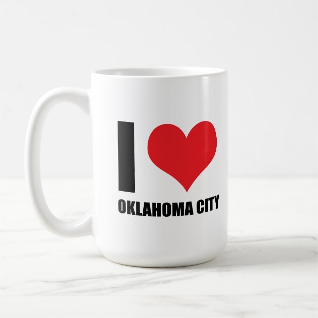Caneca De Café Eu amo a cidade de Oklahoma (Esquerda)
