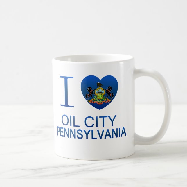 Caneca De Café Eu amo a cidade do óleo, PA (Direita)