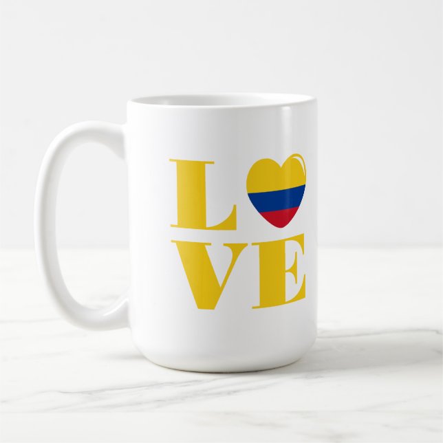 Caneca De Café Eu amo a Colômbia (Esquerda)