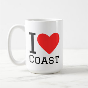 Caneca De Café Eu amo a costa