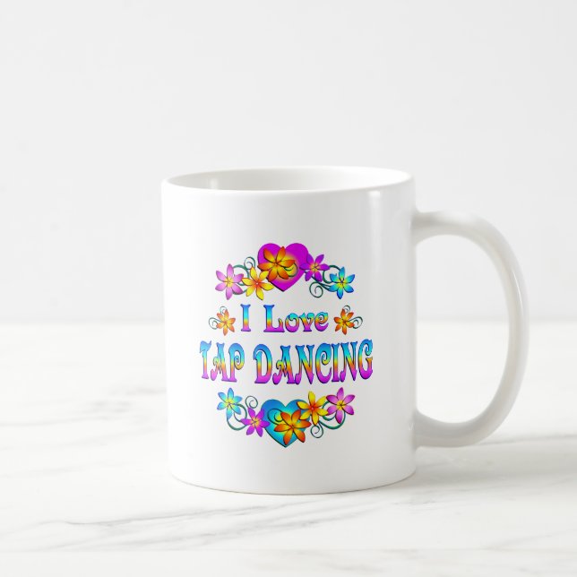 Caneca De Café Eu amo a dança de torneira (Direita)