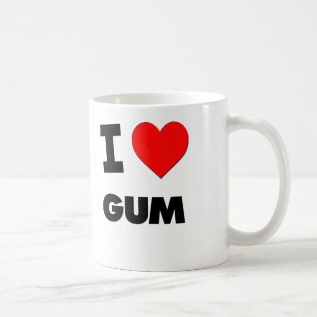 Caneca De Café Eu amo a goma (Direita)