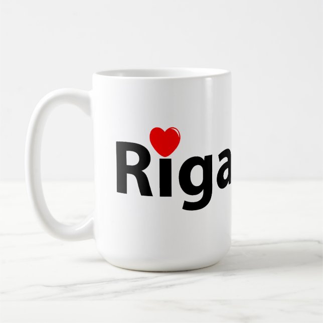 Caneca De Café Eu amo a Letônia Riga (Esquerda)