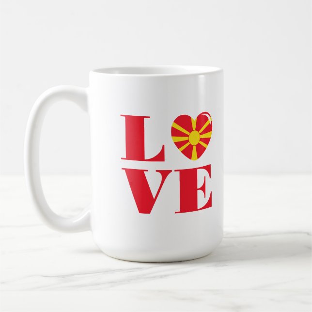 Caneca De Café Eu amo a Macedônia (Esquerda)