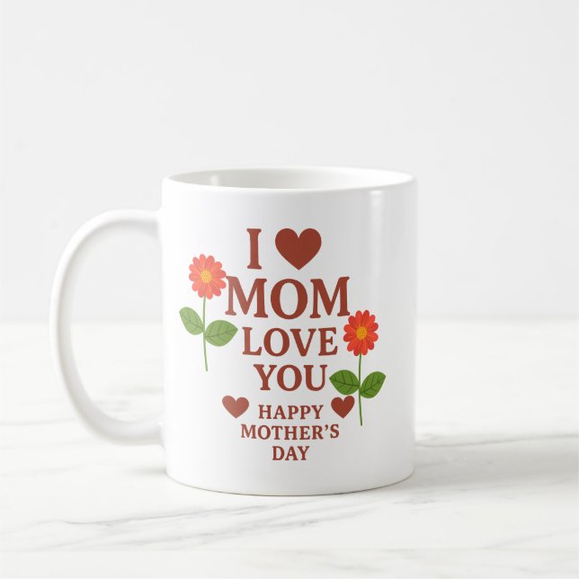 Caneca De Café Eu Amo A Mãe (Esquerda)