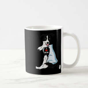 Caneca De Café Eu Amo A Mãe Tattoo Border Collie Mãe Cachorro Sob