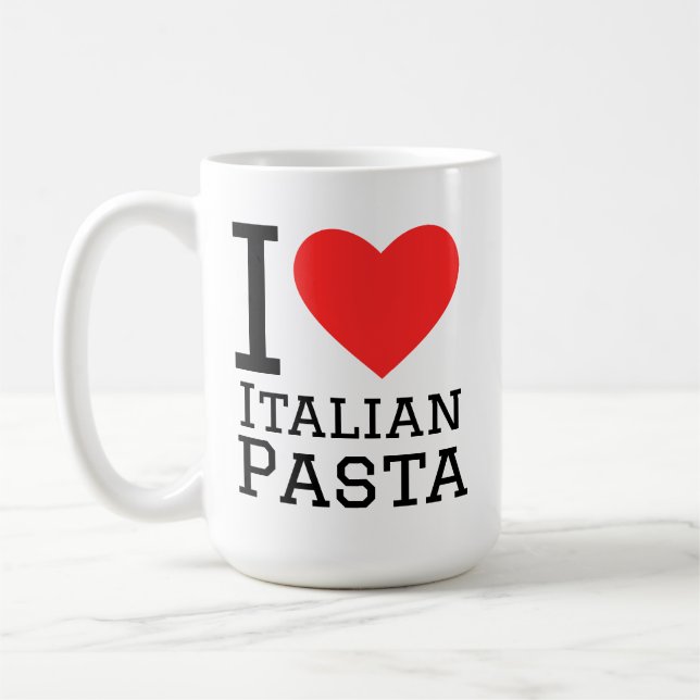 Caneca De Café Eu amo a massa italiana (Esquerda)