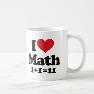 Caneca De Café Eu amo a matemática!