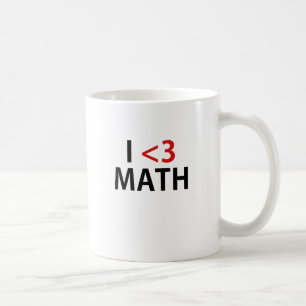 Caneca De Café Eu amo a matemática
