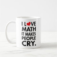 Eu amo a matemática, ele faço a pessoas a