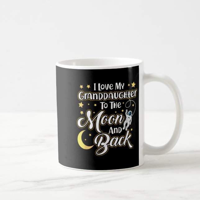 Caneca De Café Eu Amo A Minha neta À Lua E Volto Engraçado (Direita)