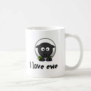 Caneca De Café Eu amo a ovelha
