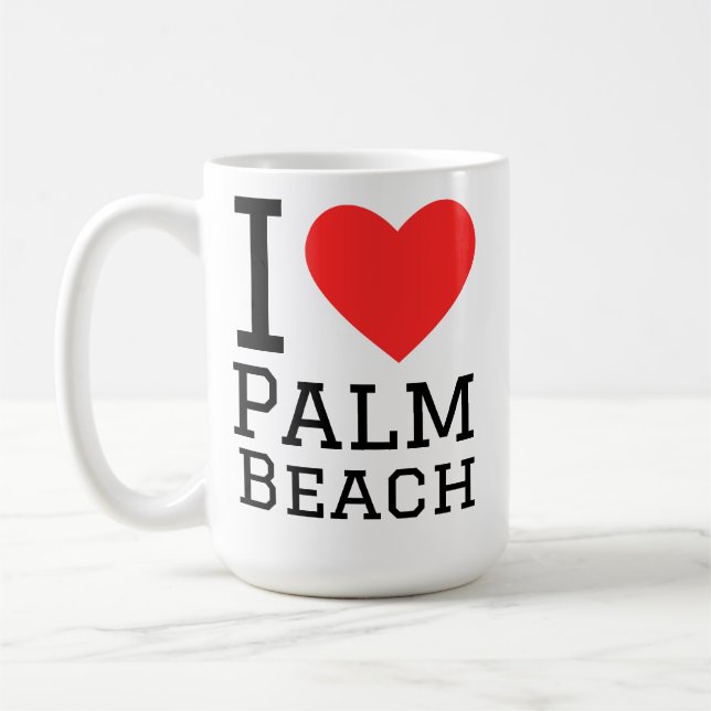 Caneca De Café Eu amo a praia de palmeiras (Esquerda)
