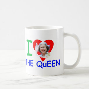 Caneca De Café Eu amo a rainha - rainha Elizabeth II