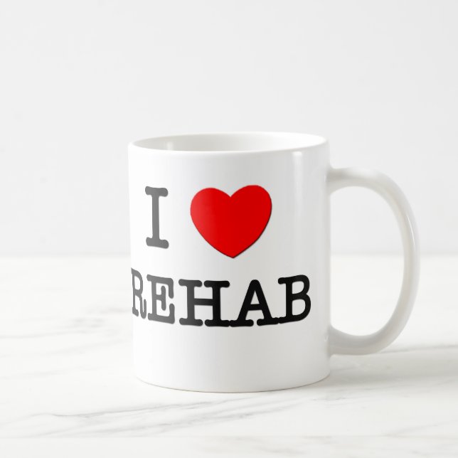 Caneca De Café Eu amo a reabilitação (Direita)