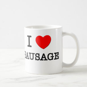 Caneca De Café Eu amo a salsicha