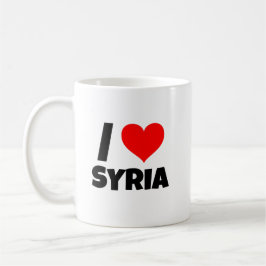 Caneca De Café Eu Amo A Síria س و ر ي ا
