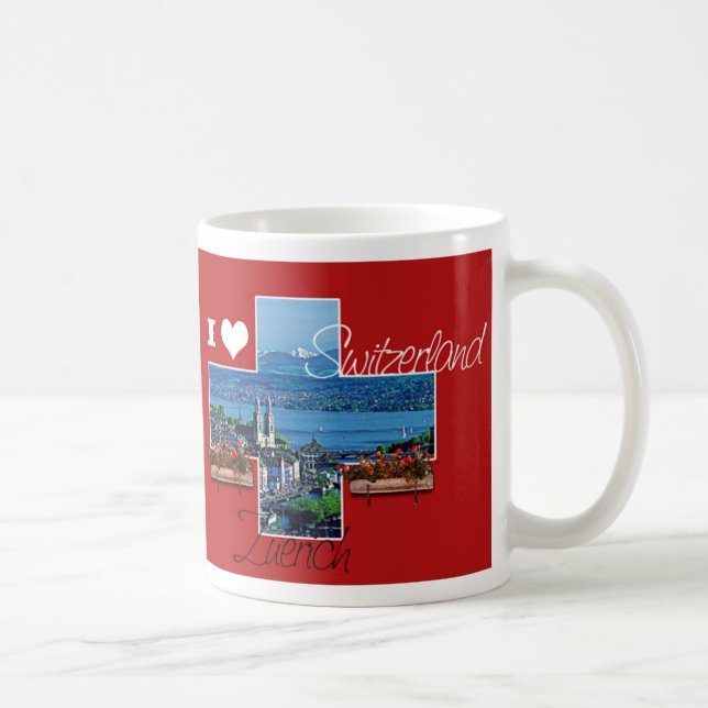 Caneca De Café Eu amo a Suíça (Direita)
