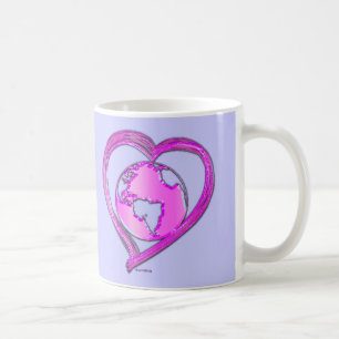 Caneca De Café EU AMO A TERRA (Rosa)