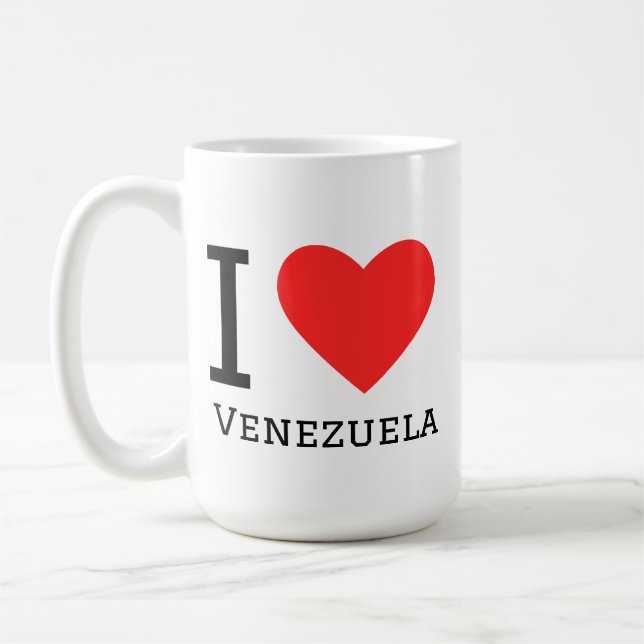 Caneca De Café Eu amo a Venezuela  (Esquerda)