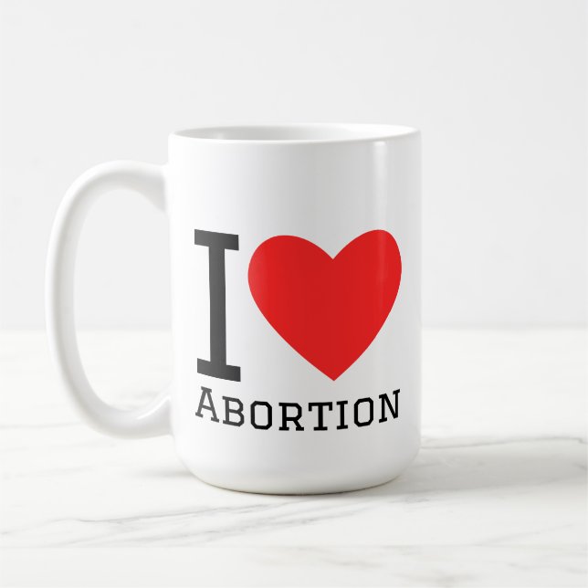 Caneca De Café Eu amo aborto (Esquerda)