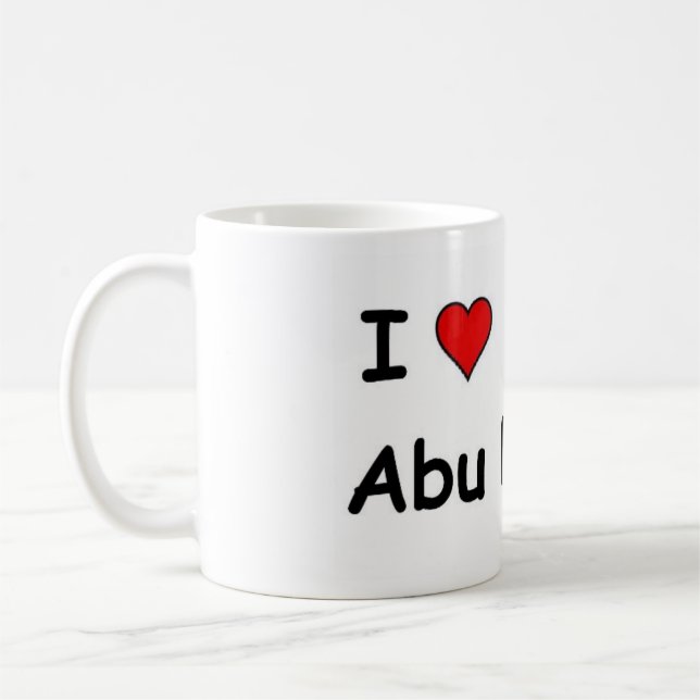Caneca De Café Eu amo Abu Dhabi (Esquerda)