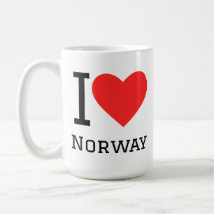 Caneca De Café Eu amo adesivo quadrado noruega