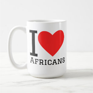 Caneca De Café Eu amo africanos