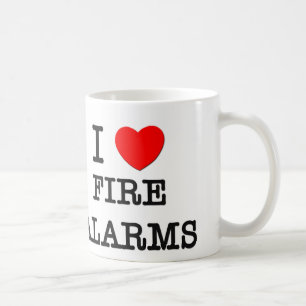 Caneca De Café Eu amo alarmes de incêndio