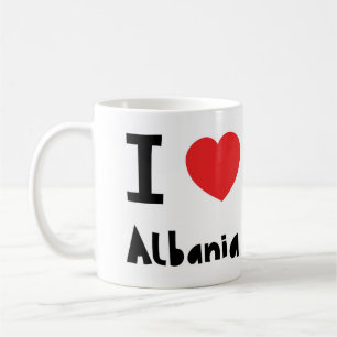 Caneca De Café Eu amo Albânia