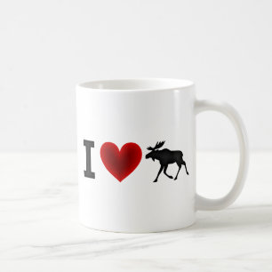 Caneca De Café Eu amo alces