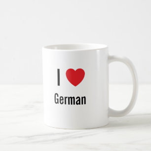 Caneca De Café Eu amo alemão