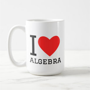 Caneca De Café Eu amo álgebra