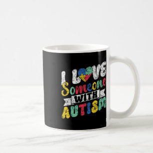 Caneca De Café Eu Amo Alguém Com Apoios Autistas Autistas