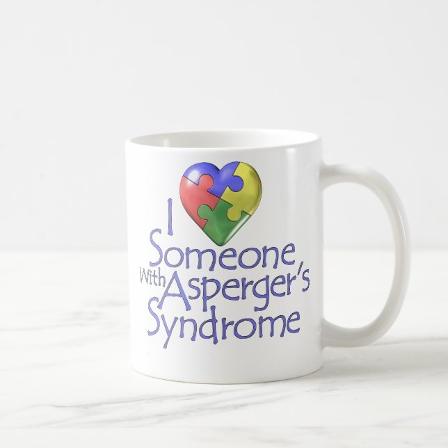 Caneca De Café Eu amo alguém com Asperger (Direita)