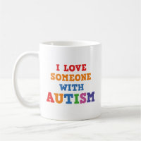 Caneca de Café Eu Amo Alguém com Autismo