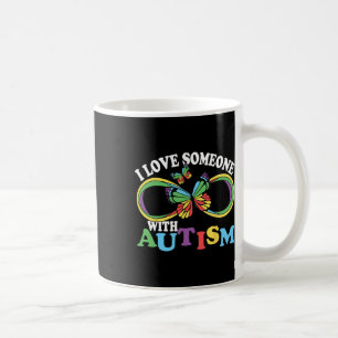 Caneca De Café Eu Amo Alguém Com Autismo Sensibilização Borboleta