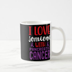 Caneca De Café Eu Amo Alguém Com Câncer de pâncreas De Fita Roxo 