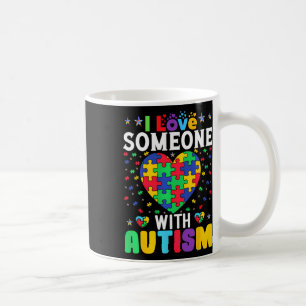 Caneca De Café Eu Amo Alguém Com Consciência do Autismo Homens Mu