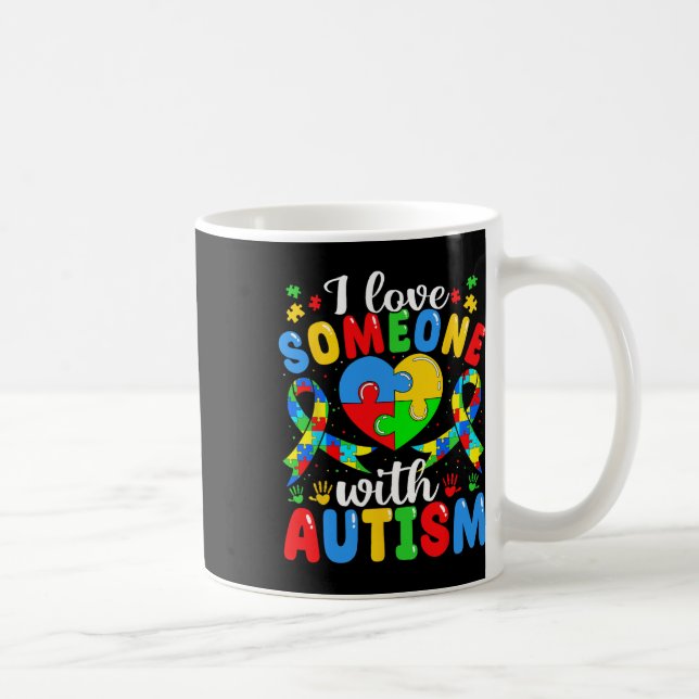 Caneca De Café Eu Amo Alguém Com Quebra-Cabeça Coração Conscienti (Direita)