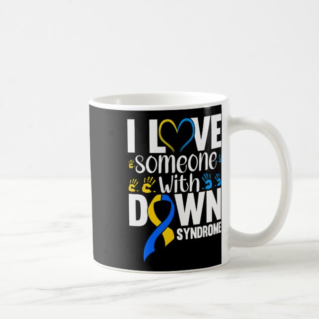 Caneca De Café Eu Amo Alguém Com Síndrome De Baixo (Direita)